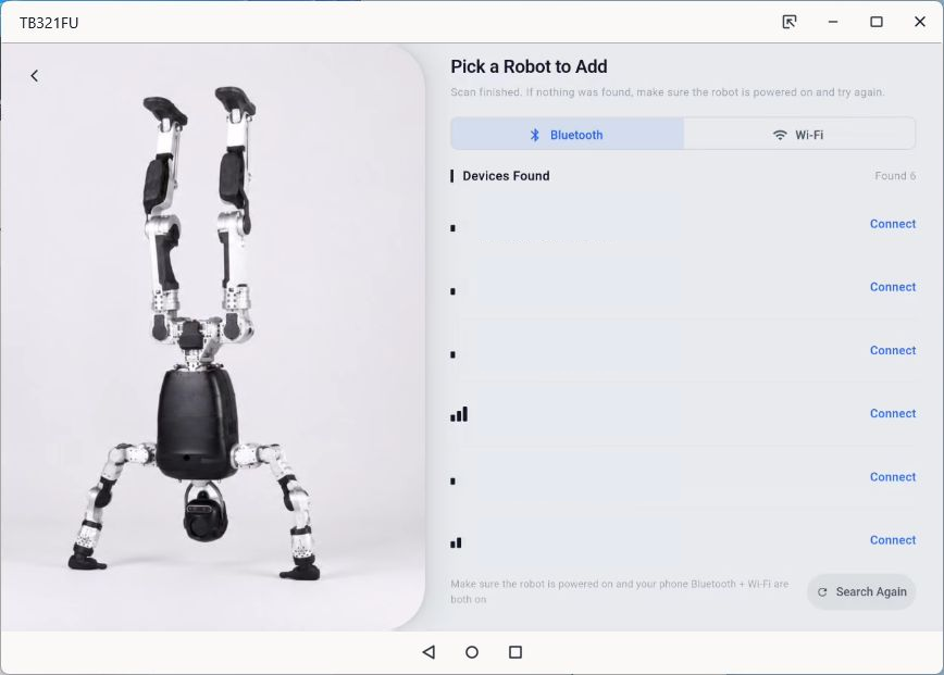 Select a robot to add