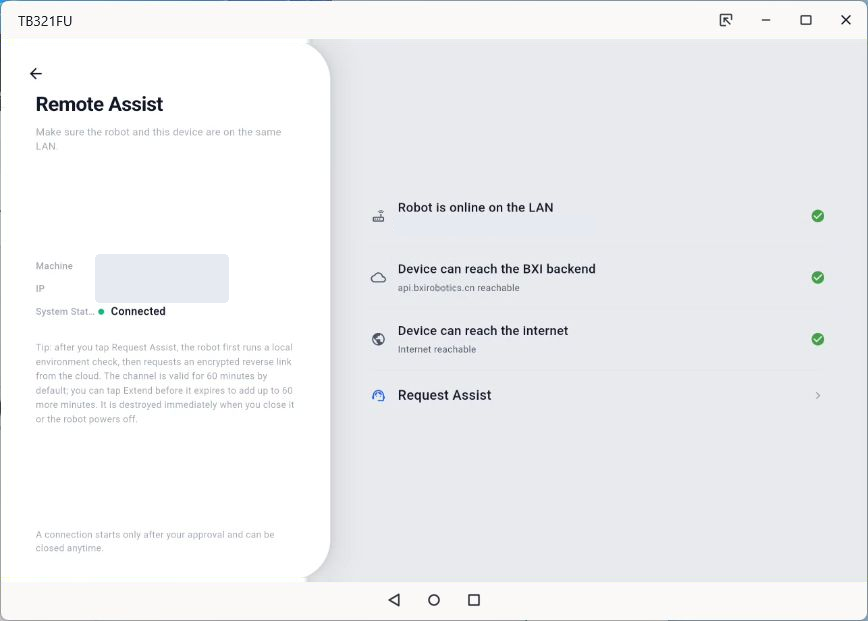 Remote Assistance status checks