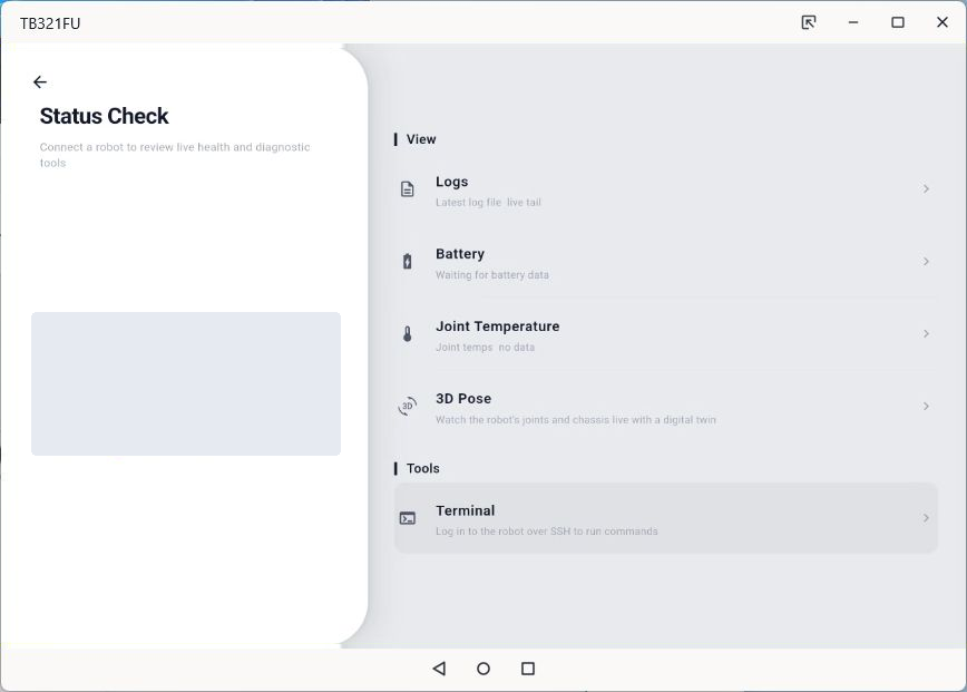 Diagnostics overview (device details redacted)